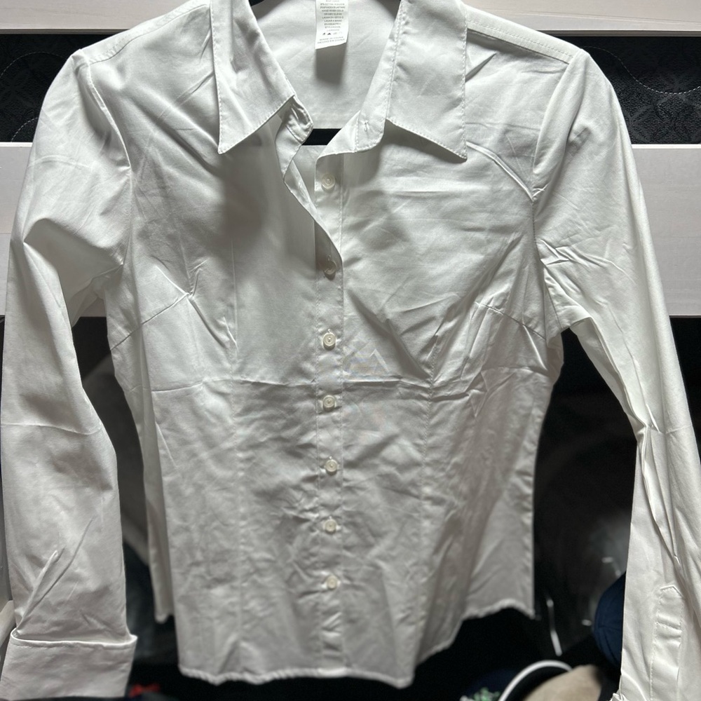 White Button-Down Shirt - Classic Women's Tailored Fit